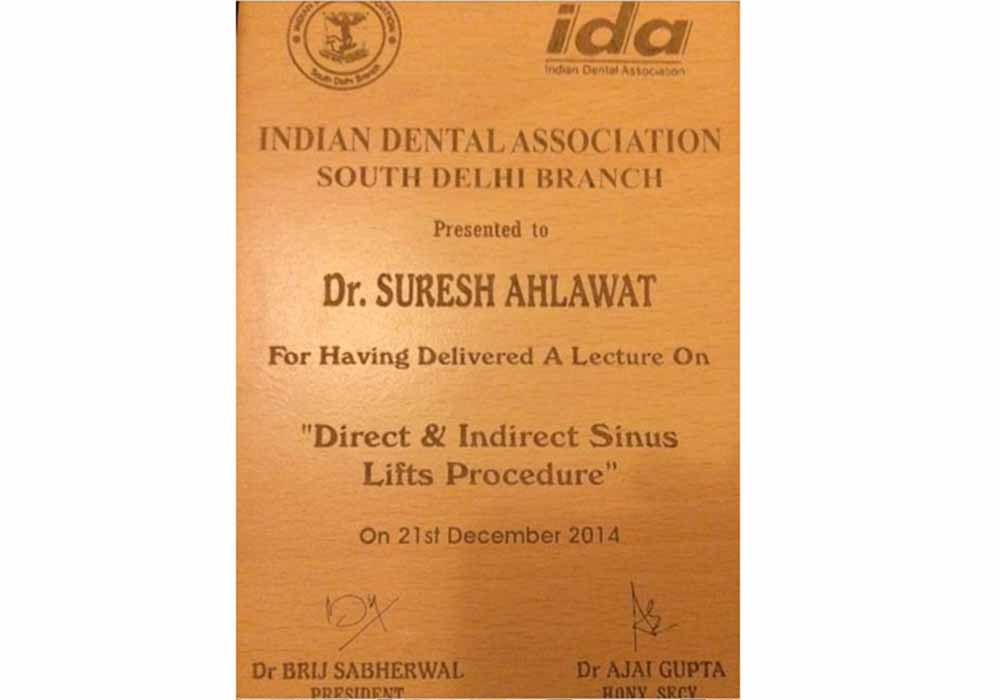 Speciality Practice Recognition — Muskaan Dentals Gurgaon